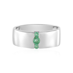 Russian Emerald Silver Ring (de Melo)