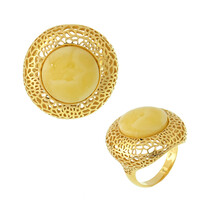 Baltic Amber Silver Ring