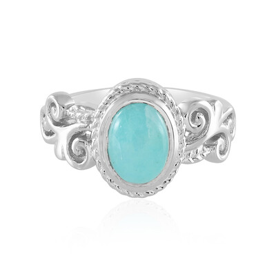 Amazonite Silver Ring