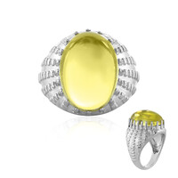 Lemon Quartz Silver Ring