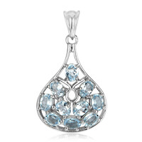 Sky Blue Topaz Silver Pendant