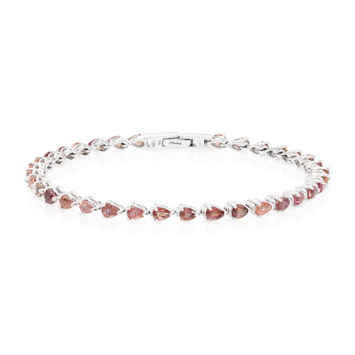10K Unheated Padparadscha Sapphire Gold Bracelet