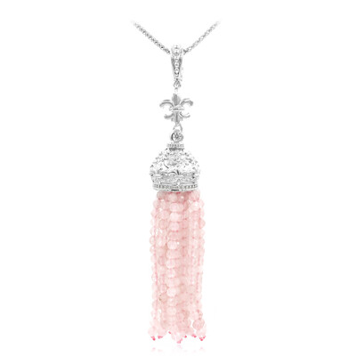 Rose Quartz Silver Necklace (Dallas Prince Designs)
