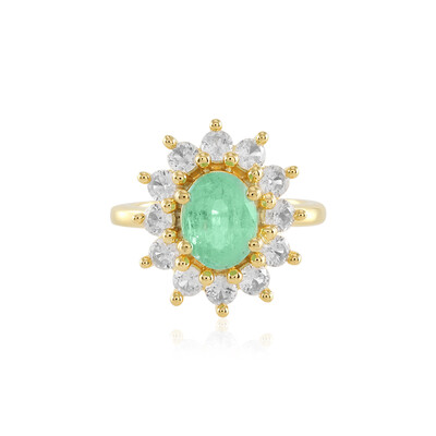 Colombian Emerald Silver Ring