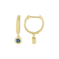 I2 Blue Diamond Silver Earrings