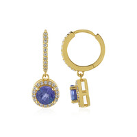 Tanzanite Silver Earrings