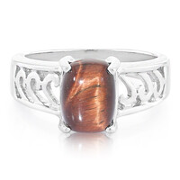 Red Tiger´s Eye Silver Ring