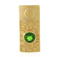 Russian Diopside Silver Pendant