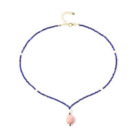 Pink Opal Silver Necklace