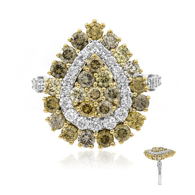 14K SI2 Fancy Diamond Gold Ring (CIRARI)