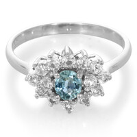 Green Sapphire Silver Ring