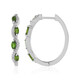 Russian Diopside Silver Earrings