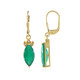 Green Onyx Silver Earrings