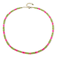 Pink Ethiopian Opal Silver Necklace (Riya)
