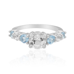 White Topaz Silver Ring