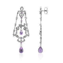 Zambian Amethyst Silver Earrings (Dallas Prince Designs)