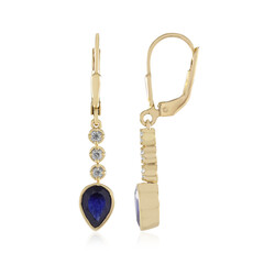 Madagascar Blue Sapphire Silver Earrings