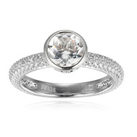White Topaz Silver Ring(Adela Silber)