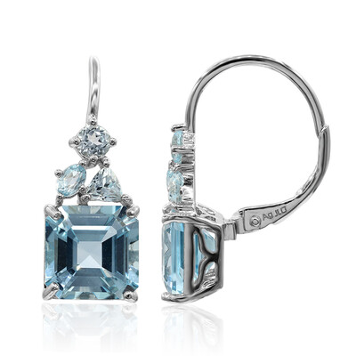 Sky Blue Topaz Silver Earrings