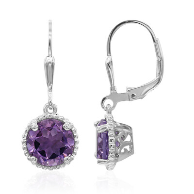 Amethyst Silver Earrings