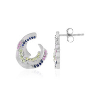 Green Sapphire Silver Earrings (de Melo)