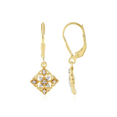 I2 (J) Diamond Silver Earrings