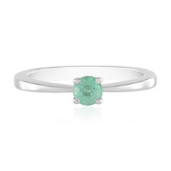Colombian Emerald Silver Ring