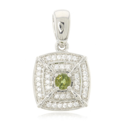 Cuprian Tourmaline Silver Pendant