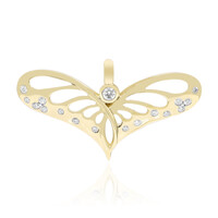 9K SI1 (G) Diamond Gold Pendant
