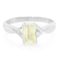 Canary Kunzite Silver Ring