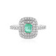 Russian Emerald Silver Ring