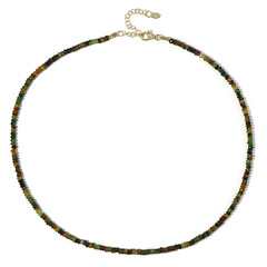 Green Tourmaline Silver Necklace