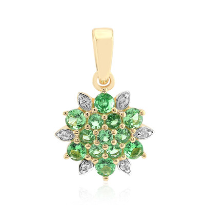 9K AAA Kenya Tsavorite Gold Pendant