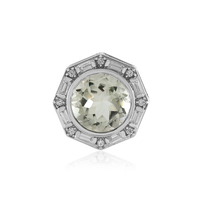 Green Amethyst Silver Pendant (MONOSONO COLLECTION)