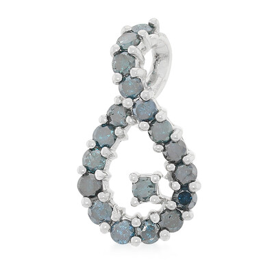 Fancy Diamond Silver Pendant
