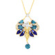 Teal Kyanite Silver Necklace (Gems en Vogue)