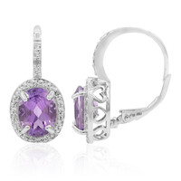 Amethyst Silver Earrings