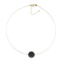 Silver Sheen Obsidian Stainless Steel Necklace