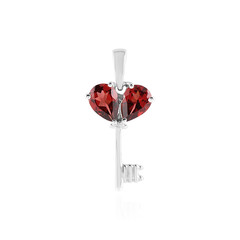 Mozambique Garnet Silver Pendant