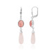 Pink Quartz Silver Earrings (CUSTODANA)