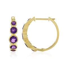 Zambian Amethyst Silver Earrings