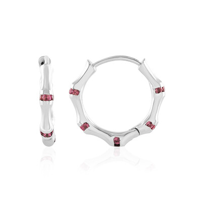 Nigerian Pink Tourmaline Silver Earrings (de Melo)