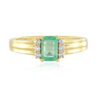 Russian Emerald Silver Ring