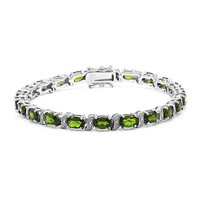 Russian Diopside Silver Bracelet