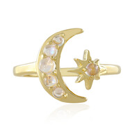 Rainbow Moonstone Silver Ring