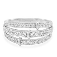 White Topaz Silver Ring