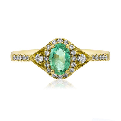 14K AAA Zambian Emerald Gold Ring (CIRARI)