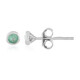 Colombian Emerald Silver Earrings
