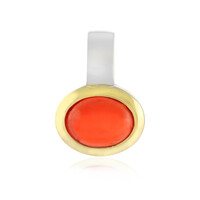 Red Ethiopian Opal Silver Pendant
