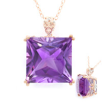 Amethyst Silver Necklace (Gems en Vogue)